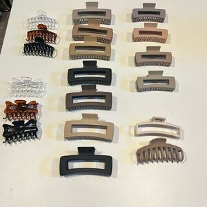 Lot of Multi-Color Hair Claw Clips